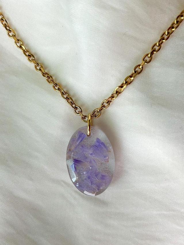 Handmade Women's Necklace - Purple/Gold on Productcaster.