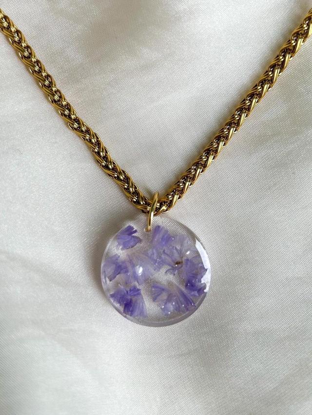 Women's Necklace - Gold/Purple on Productcaster.