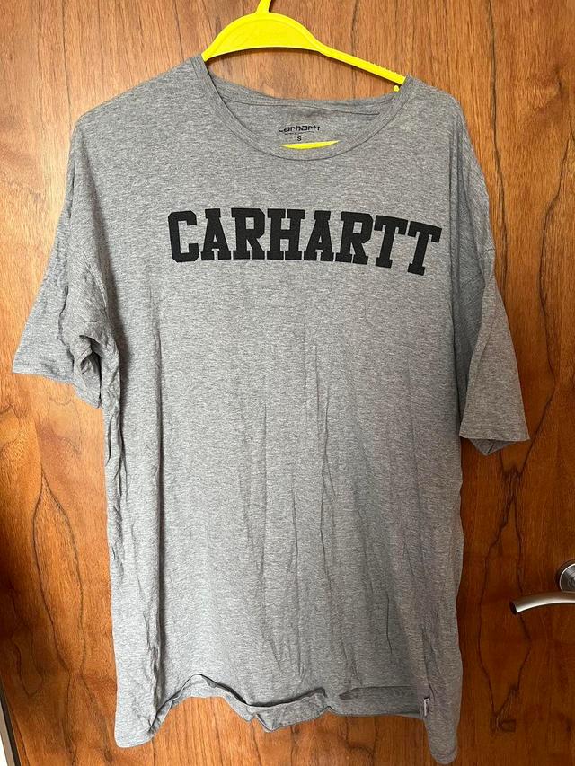 Carhartt Men's T-shirt - Grey/Black - S on Productcaster.