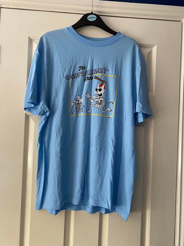 Primark Men's T-shirt - Blue/Yellow - XL on Productcaster.