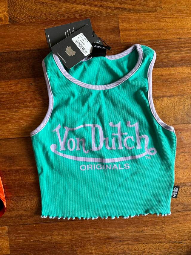 Von Dutch Women's Crop top - Green/Purple - S on Productcaster.