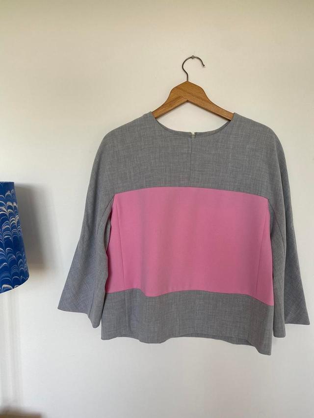 COS Women's Blouse - Grey/Pink - 14 on Productcaster.