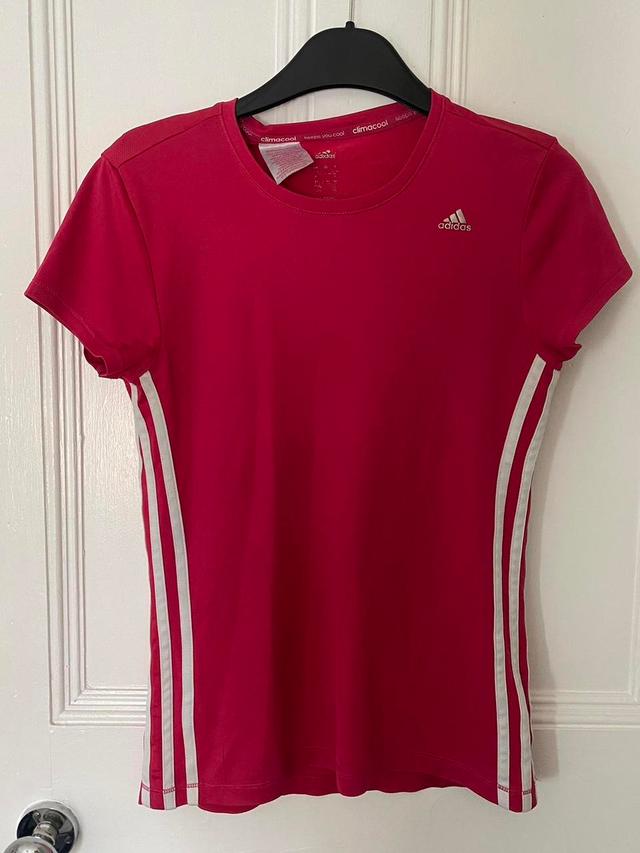 Adidas Women's T-shirt - Pink - S on Productcaster.