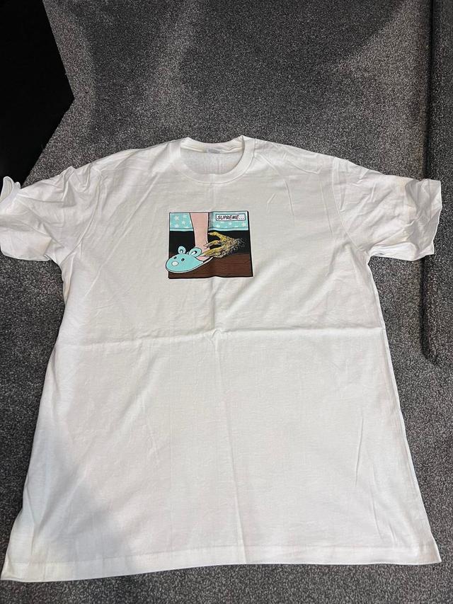 Supreme Men's T-shirt - White/Blue - L on Productcaster.