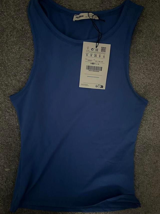 Pull&Bear Women's Vest - Blue - S on Productcaster.