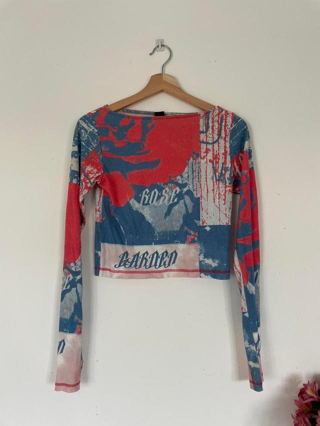 Urban Outfitters Women's Crop top - Red/Blue - 8 on Productcaster.