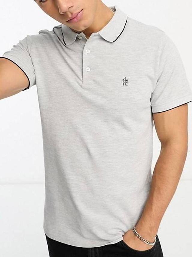 French Connection Men's Polo shirt - Grey - M on Productcaster.