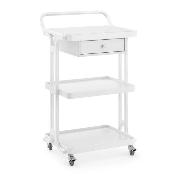 Cosmetic Trolley 1 Drawer 3 Glass Shelves max. 65 kg - Cosmetic Trolleys by Physa on Productcaster.