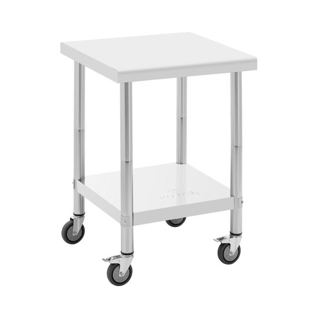 Banca de lucru pe roți - 60 x 60 cm - 120 kg capacitate de încărcare - Royal Catering on Productcaster.