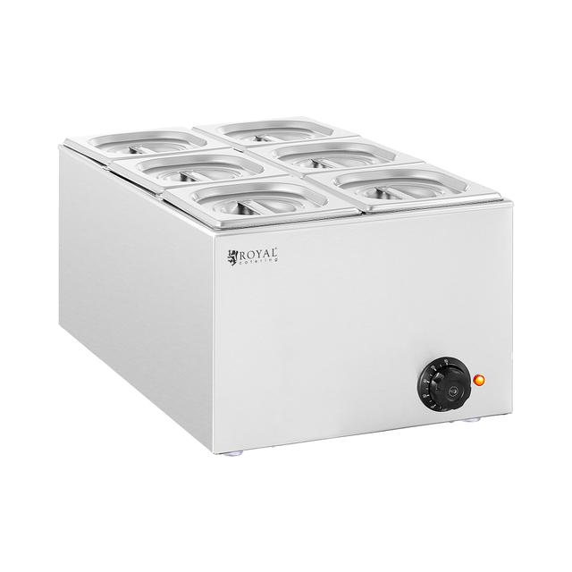 Bain marie - 640 W - 6 x GN 1/6 - Royal Catering on Productcaster.