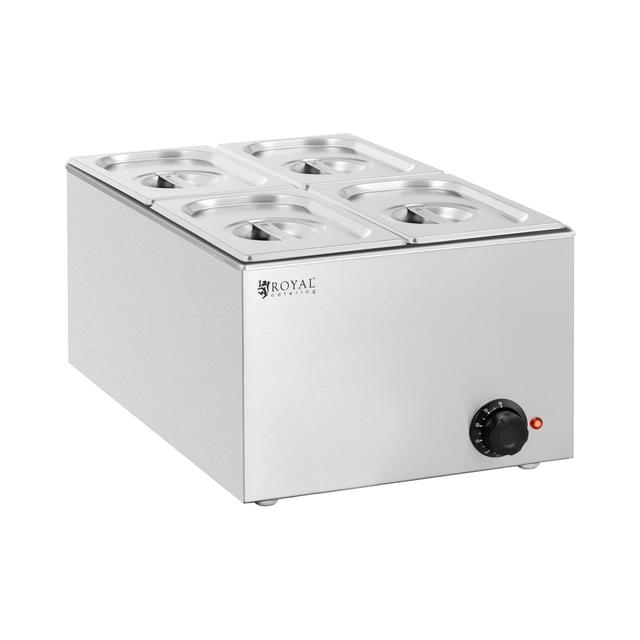 Bain marie - 640 W - 4 x GN 1/4 - Royal Catering on Productcaster.