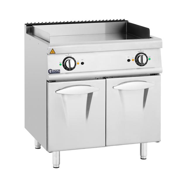 Dupla elektromos grill lap - 10,8 kW - sima - alsószekrény - Royal Catering on Productcaster.