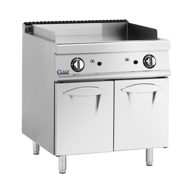 Grătar pe gaz - 12 kW - neted - 50 - 300 °C - propan / GPL / gaz natural - dulap de bază - Royal Catering on Productcaster.