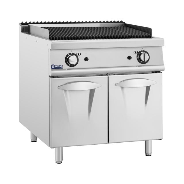 Grătar cu piatră vulcanică - 2 x 8 kW - 50 până la 460°C - propan / GPL / gaz natural - 80 x 73 cm - Seria Pro 730 - Royal Catering on Productcaster.