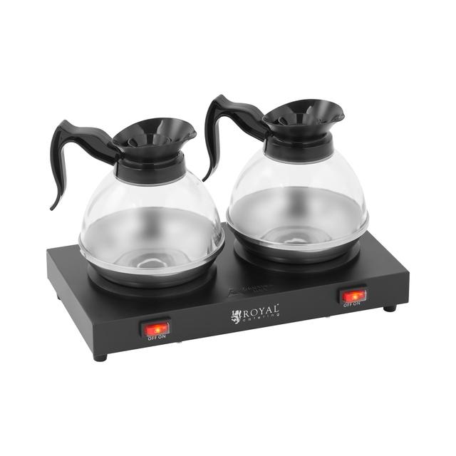 Placă fierbinte pentru ceai și cafea - 160 W - 2 plăci de încălzire - 2 vase de cafea - Royal Catering on Productcaster.