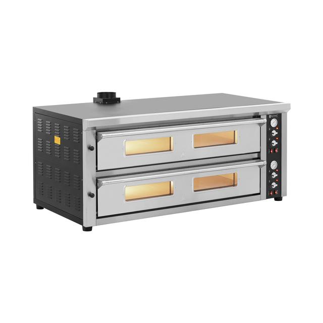 Elektromos pizzasütő kemence - 8+8 x 33 cm - 2 kamra - 16 800 W - 400 V - samottkő - Royal Catering on Productcaster.