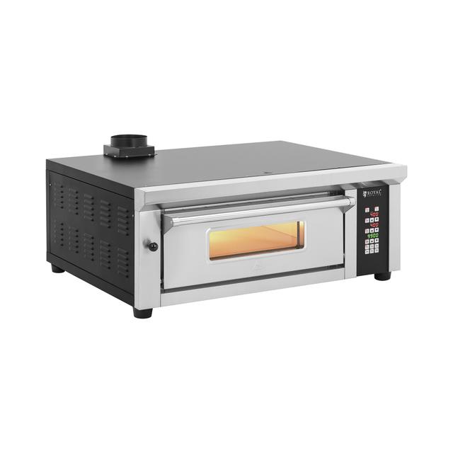 Elektromos pizzasütő kemence - 4 x 33 cm - 1 kamra - 4200 W - digitális - samottkő - Royal Catering on Productcaster.