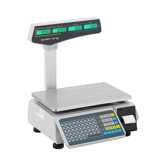 Checkweigher - 30 kg / 15 g - 38 x 26.5 cm - cu imprimantă de etichete - LCD on Productcaster.