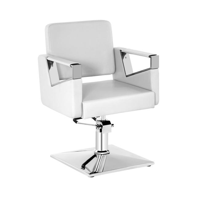 Salon Chair 445-550 mm Matte White - Hairdresser Barber Chairs & Stools by Physa on Productcaster.