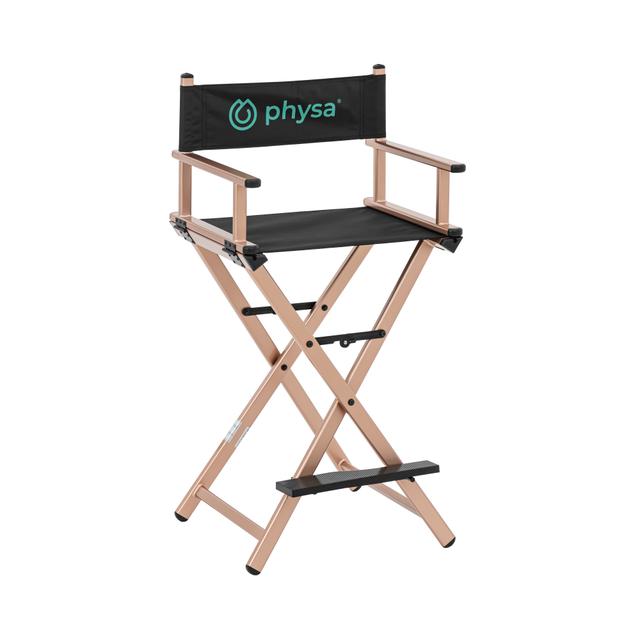 Makeup Chair With Footrest Foldable Rose Gold - Salon Chairs by Physa on Productcaster.