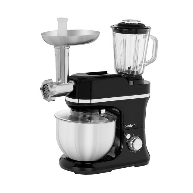 Kuchyňský robot vč. mixéru a mlýnku na maso 1 200 W černá Metropolitan black - Gastronomické vybavení bredeco on Productcaster.