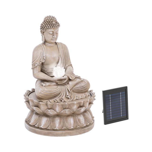 Fontana solare da giardino - Statua di Buddha - Illuminazione a LED | hillvert on Productcaster.