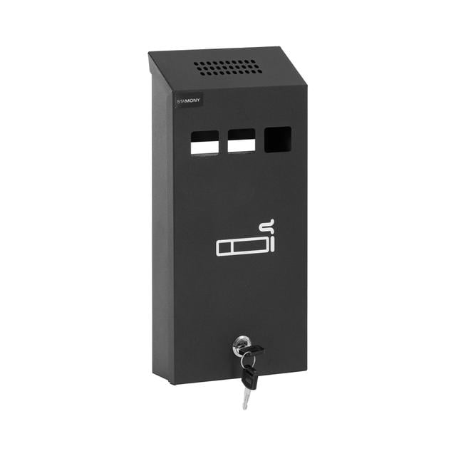 Wall Mounted Ashtray for Outdoors & Indoors Lockable 30 x 14 x 6 cm - Trash Bins by Stamony on Productcaster.