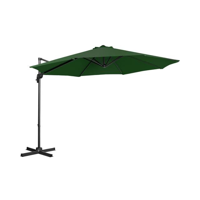 Garden Umbrella Green Round Ø 300 cm Tiltable and Rotatable - Cantilever Umbrellas by Uniprodo on Productcaster.