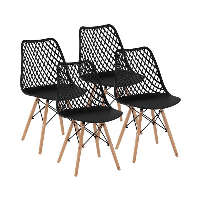 Chair set of 4 up to 150 kg Seat Area 430x430x440 mm Black - Chairs by Fromm & Starck on Productcaster.