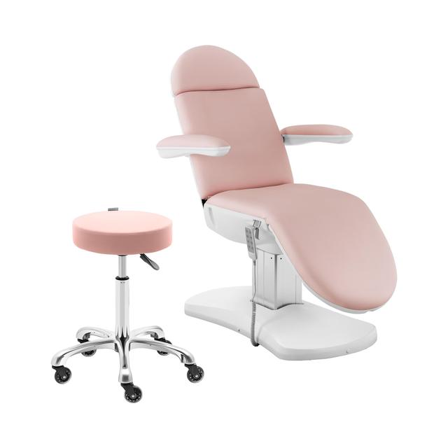 Beauty Couch With Rolling Stool Pink, White - Beauty Therapy Bed by Physa on Productcaster.