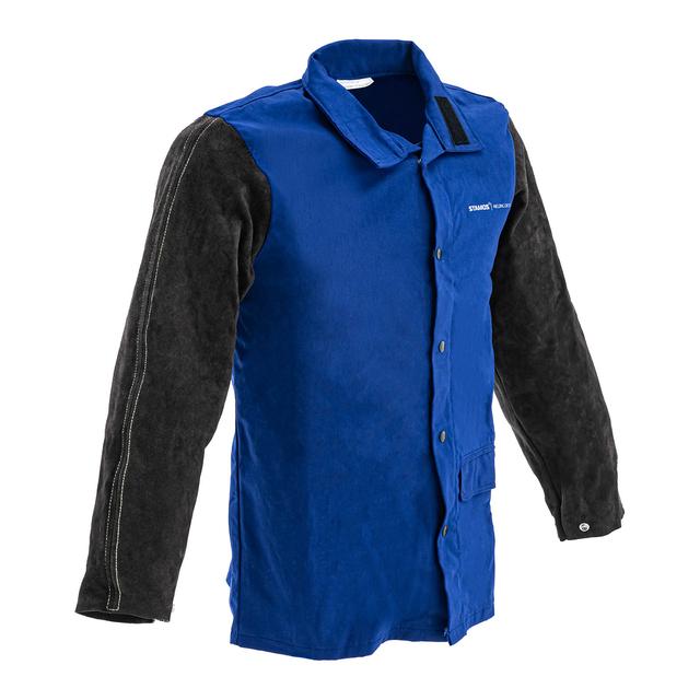 Schweißerjacke aus Baumwollsatin / Rindspaltleder Größe XXL schwarz / blau - Stamos Welding Group on Productcaster.