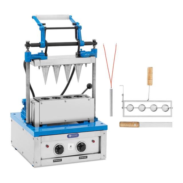 Fagylalt tölcsér készítő gép - 4200 W - 100-120 db/óra - 60–120 mp - Royal Catering on Productcaster.