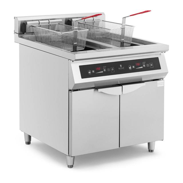 Indukciós fritőz - 2 x 30 l - 60–190 °C - Royal Catering on Productcaster.