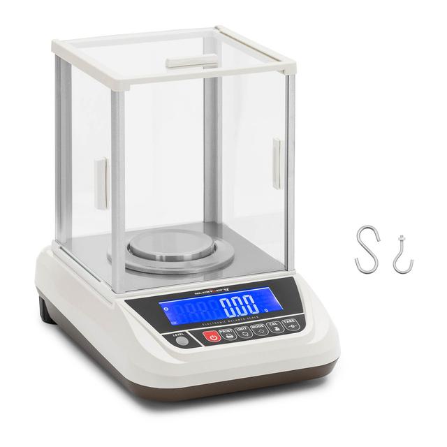 Precíziós mérleg - 200 g / 0,001 g - Ø 82 mm - LCD - üveg szélvédő | Steinberg Systems on Productcaster.