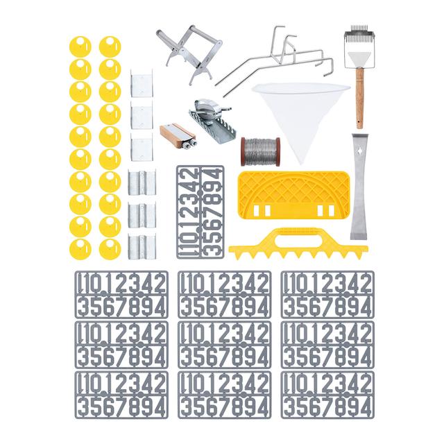 Méhész start csomag - 45 részes - kaptárvas - méhész drót - feszítő - heveder rakodó kaptárhoz - számjegyek - vödörtartó - fedelező eszköz |  on Productcaster.