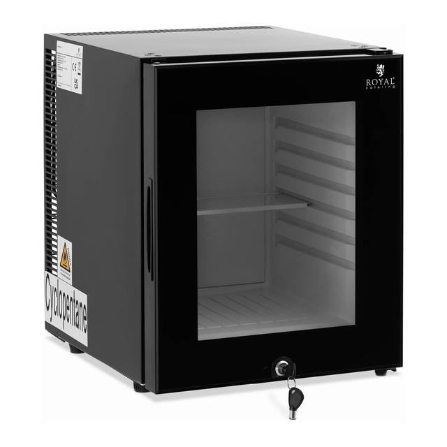 Minibar - 25 l - ușă din sticlă - negru - Royal Catering on Productcaster.