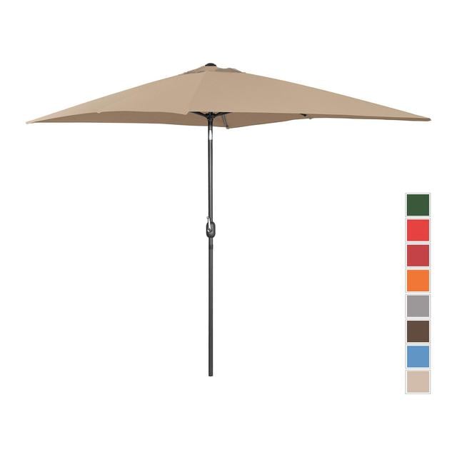 Umbrelă mare de exterior - maro - dreptunghiulară - 200 x 300 cm - înclinabilă on Productcaster.