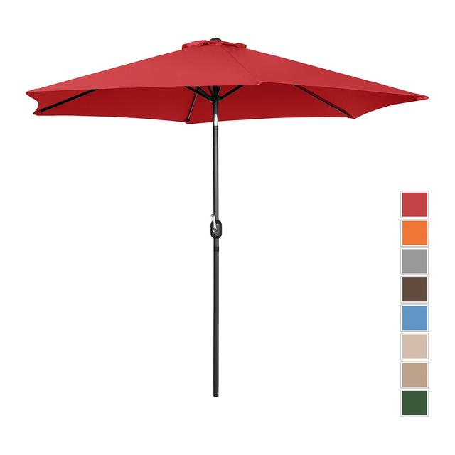 Umbrelă mare de exterior - roșie - hexagonală - Ø 270 cm - înclinabilă on Productcaster.