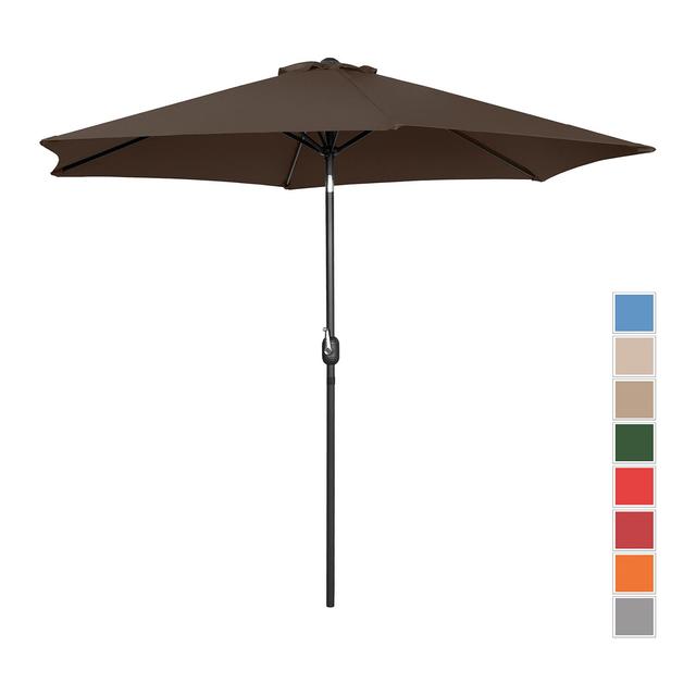 Umbrelă mare de exterior - maro - hexagonală - Ø 300 cm - înclinabilă on Productcaster.