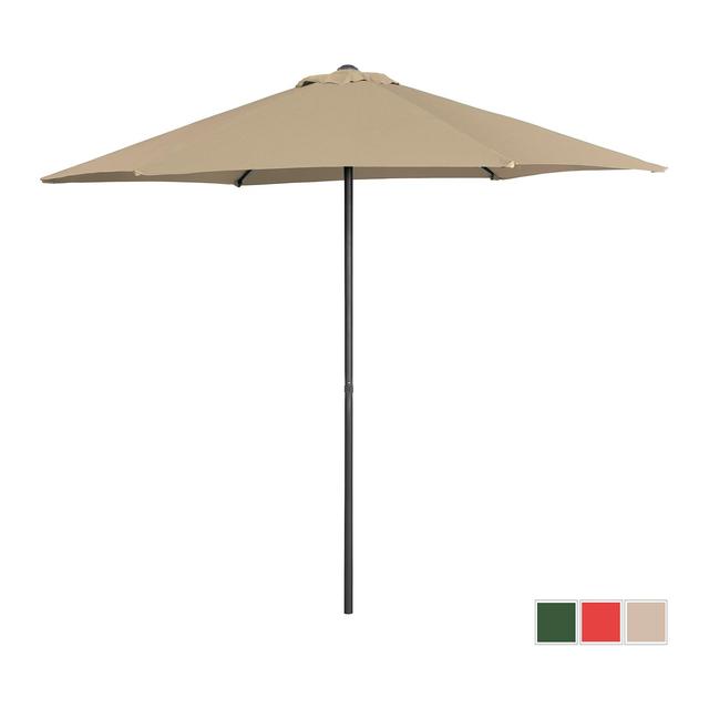 Umbrelă mare de exterior - maro - hexagonală - Ø 270 cm on Productcaster.