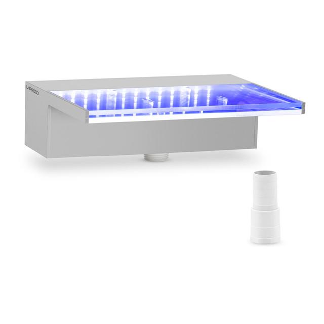 Duș de supratensiune - {{net_length}} cm - Iluminare cu LED-uri - Albastru / Alb - {{Lip_lenght}} mm ieșire de apă on Productcaster.