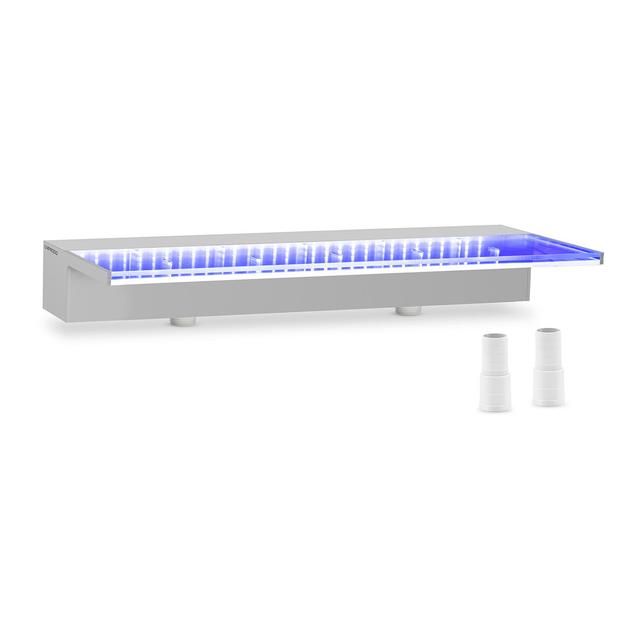 Duș de supratensiune - 60 cm - Iluminare cu LED-uri - Albastru / Alb - {{Lip_lenght}} mm ieșire de apă on Productcaster.