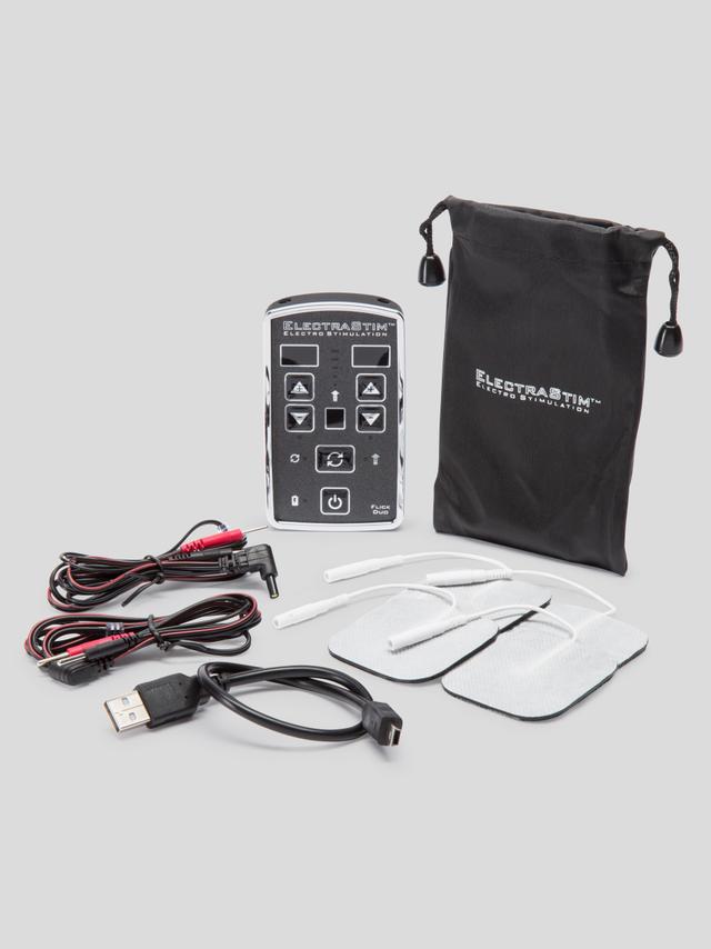 ElectraStim EM80-E Flick Duo Dual Channel Rechargeable Electro Sex Kit - Black on Productcaster.