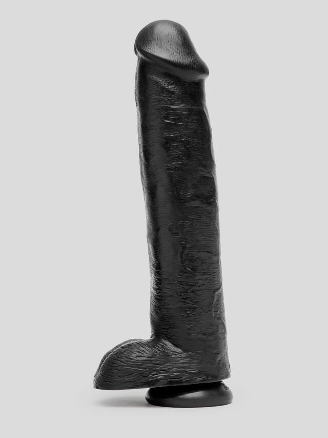 King Cock Mega Girthy Realistic Black Suction Cup Dildo 14 Inch - Black on Productcaster.