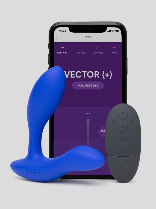 We-Vibe Vector+ App and Remote Controlled Rechargeable Prostate Massager - Blue on Productcaster.