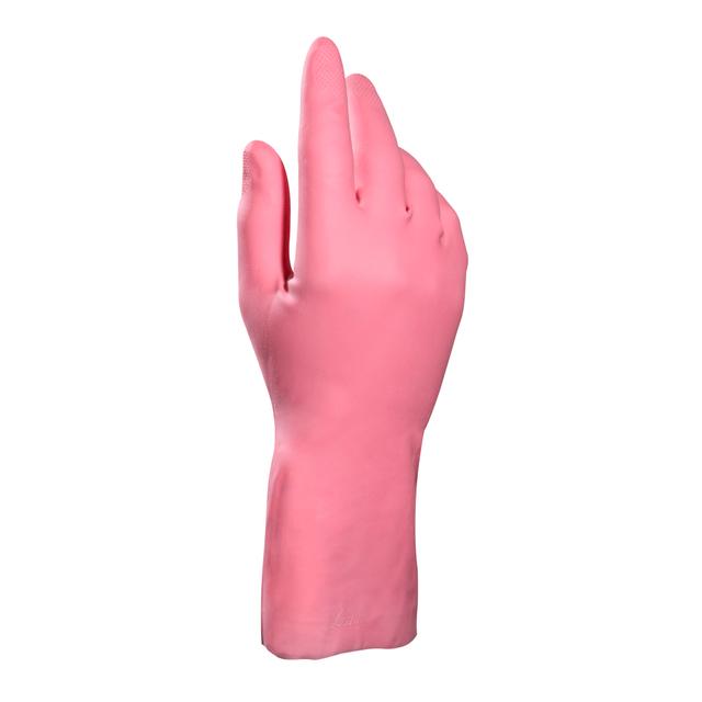 Gants de ménage Mapa latex poudré rose Vital 115 - Taille 7 - Lot de 10 on Productcaster.