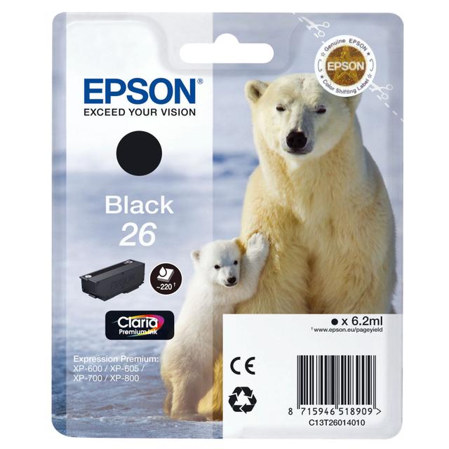 Cartouche Epson 26 noire pour imprimante jet d'encre on Productcaster.