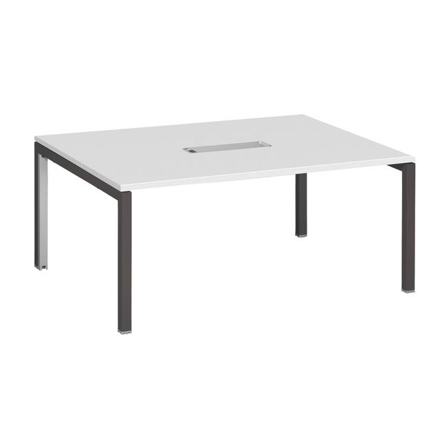 Table de réunion blanche Team Line anthracite on Productcaster.