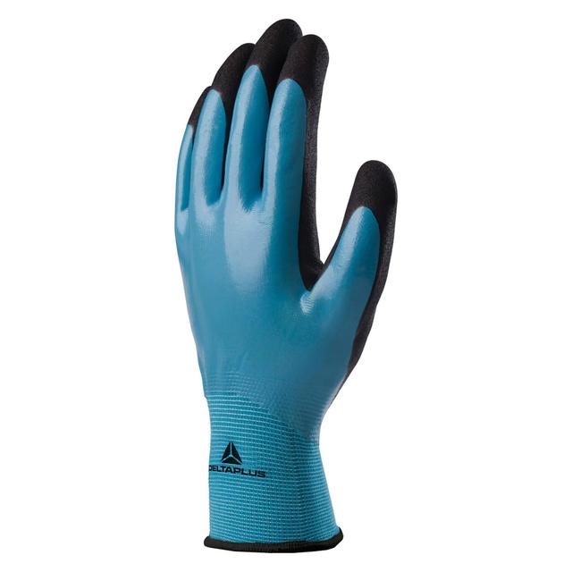 Gant polyamide double enduction nitrile Delta Plus WET & DRY VV636BL taille 9 - La paire - Deltaplus on Productcaster.