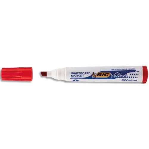 Velleda 1751 ECOlutions Feutres pour Tableau Blanc Effaçables à Sec Pointe Moyenne Biseautée - Rouge - Lot de 13 - Bic on Productcaster.